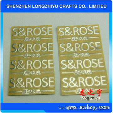 Custom Electroform Shiny Chrome Logo Label 3m Adhesive Thin 3D Metal Sticker (LZY408)